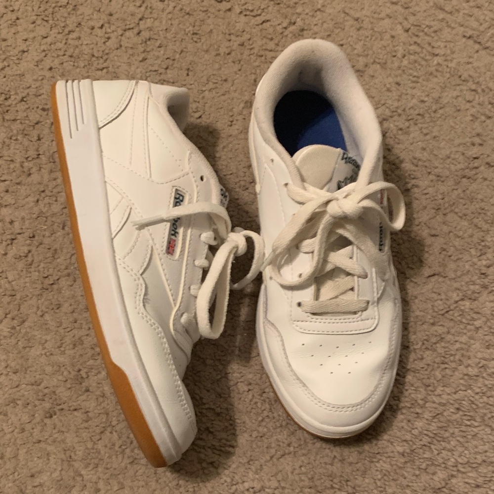 White and Gum Sole Sneakers